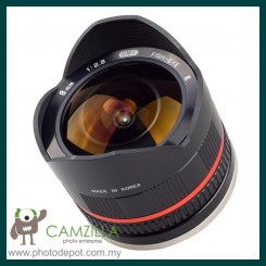 Samyang 8mm f/2.8 UMC Fisheye Lens for Samsung NX (Black) 